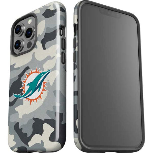 NFL Miami Dolphins Camo iPhone 15 Pro Impact Case