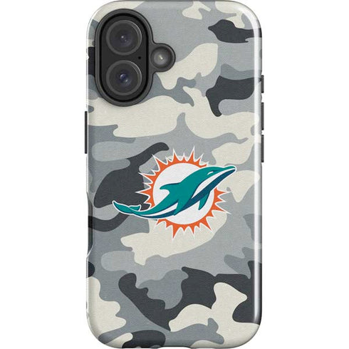NFL Miami Dolphins Camo iPhone 16 Impact Case