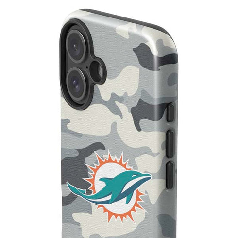 NFL Miami Dolphins Camo iPhone 16 Impact Case