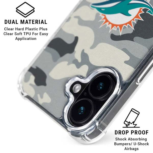 NFL Miami Dolphins Camo iPhone 16 MagSafe Case