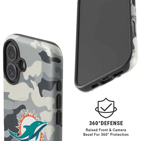 NFL Miami Dolphins Camo iPhone 16 Magsafe Impact Case
