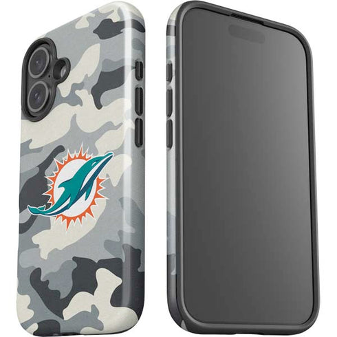NFL Miami Dolphins Camo iPhone 16 Plus Impact Case