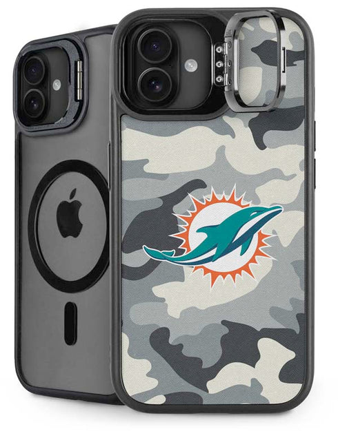 NFL Miami Dolphins Camo iPhone 16 Plus Kickstand Case