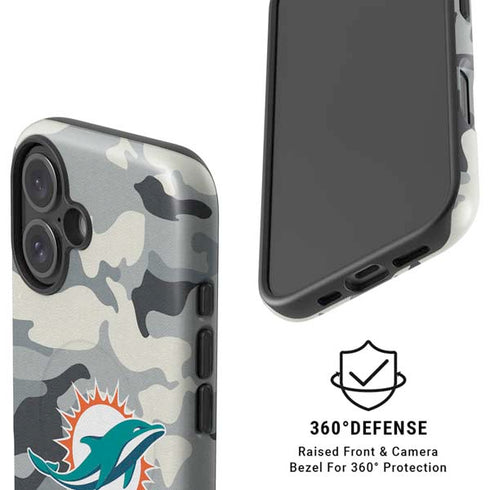 NFL Miami Dolphins Camo iPhone 16 Plus Magsafe Impact Case