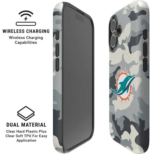 NFL Miami Dolphins Camo iPhone 16 Plus Magsafe Impact Case