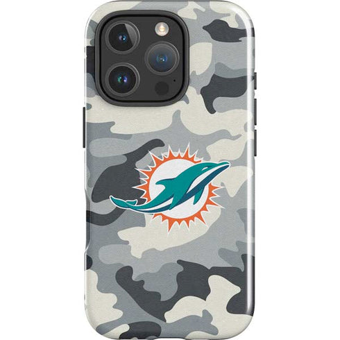NFL Miami Dolphins Camo iPhone 16 Pro Impact Case