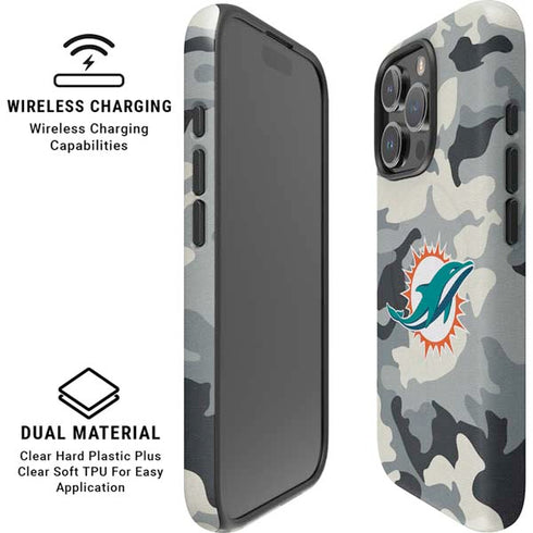 NFL Miami Dolphins Camo iPhone 16 Pro Magsafe Impact Case