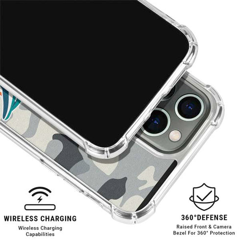 NFL Miami Dolphins Camo iPhone 16 Pro Max Clear Case