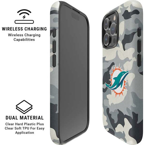 NFL Miami Dolphins Camo iPhone 16 Pro Max Magsafe Impact Case