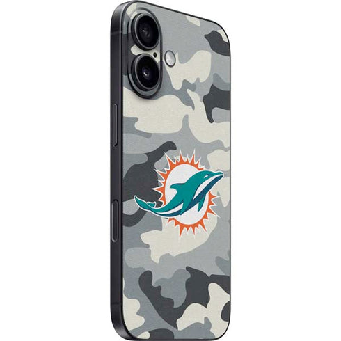 NFL Miami Dolphins Camo iPhone 16 Skin