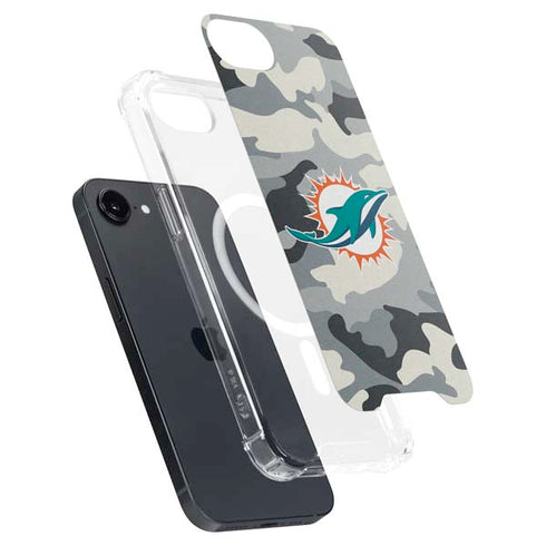 NFL Miami Dolphins Camo iPhone 16e MagSafe Case