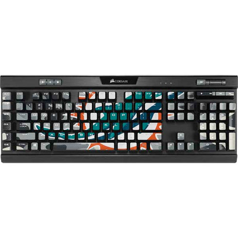 NFL Miami Dolphins Camo K95 RGB PLATINUM Mechanical Gaming Keyboard Skin