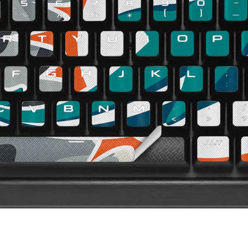 NFL Miami Dolphins Camo K95 RGB PLATINUM Mechanical Gaming Keyboard Skin