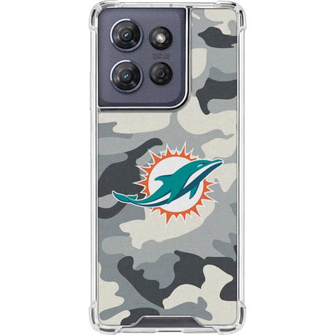 NFL Miami Dolphins Camo Moto G 5G (2025) Clear Case