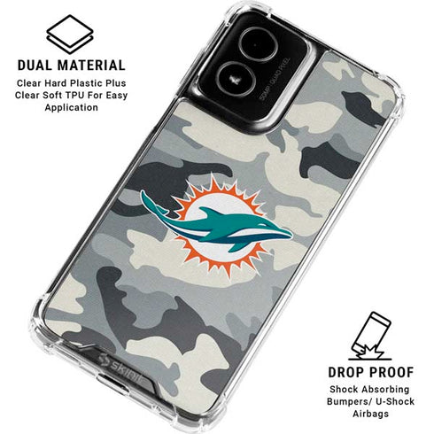 NFL Miami Dolphins Camo Moto G Power 5G (2024) Clear Case