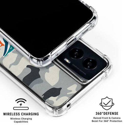 NFL Miami Dolphins Camo Moto G Power 5G (2024) Clear Case