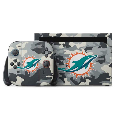 NFL Miami Dolphins Camo Nintendo Skins