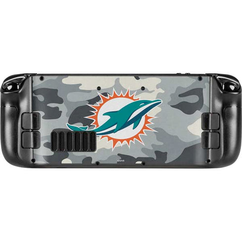 NFL Miami Dolphins Camo Steam Deck Handheld Gaming Computer Skin
