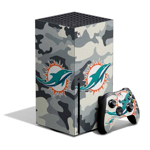 NFL Miami Dolphins Camo Xbox Series X Skins