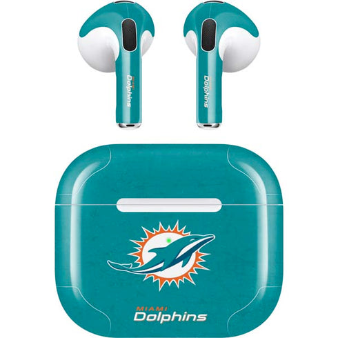 NFL Miami Dolphins Distressed- Aqua Apple AirPods (3rd Gen 2021) Skin