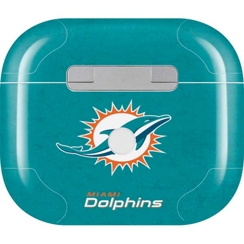 NFL Miami Dolphins Distressed- Aqua Apple AirPods (3rd Gen 2021) Skin
