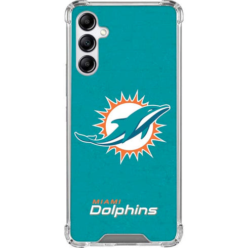 NFL Miami Dolphins Distressed- Aqua Gabb Phone 4 Clear Case