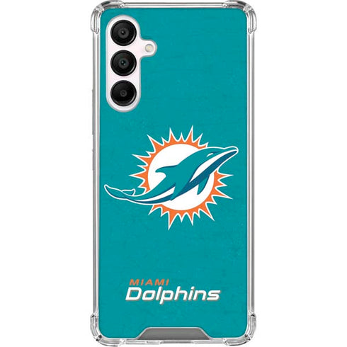 NFL Miami Dolphins Distressed- Aqua Galaxy A16 5G Clear Case