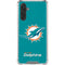 NFL Miami Dolphins Distressed- Aqua Galaxy A17 Clear Case