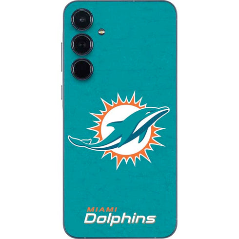 NFL Miami Dolphins Distressed- Aqua Galaxy A35 5G Skin