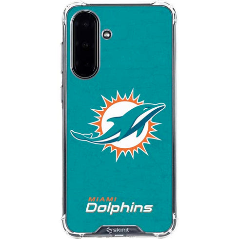 NFL Miami Dolphins Distressed- Aqua Galaxy A36 5G Clear Case