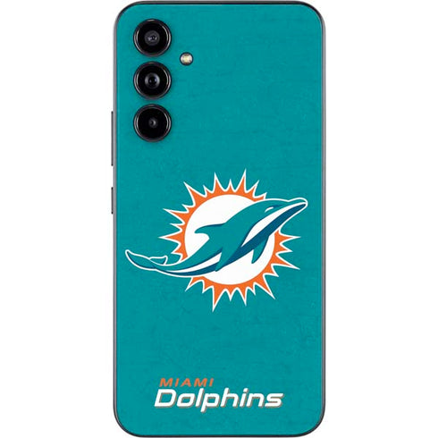NFL Miami Dolphins Distressed- Aqua Galaxy A54 5G Skin