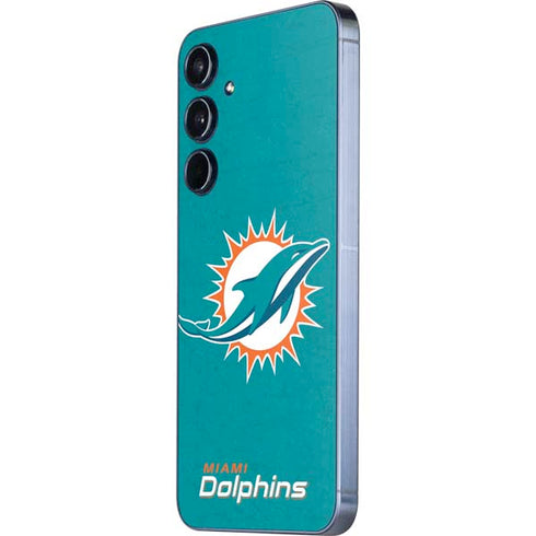 NFL Miami Dolphins Distressed- Aqua Galaxy A55 5G Skin