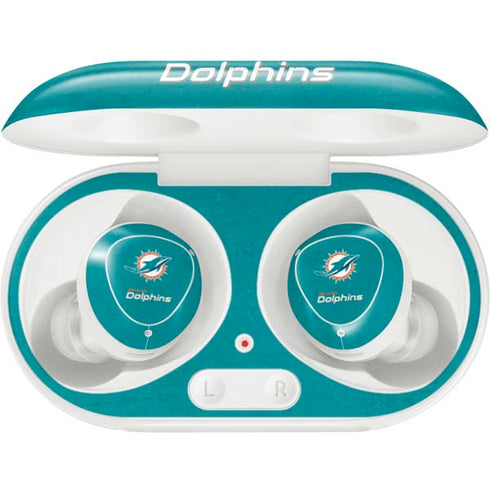 NFL Miami Dolphins Distressed- Aqua Galaxy Buds Plus Skin