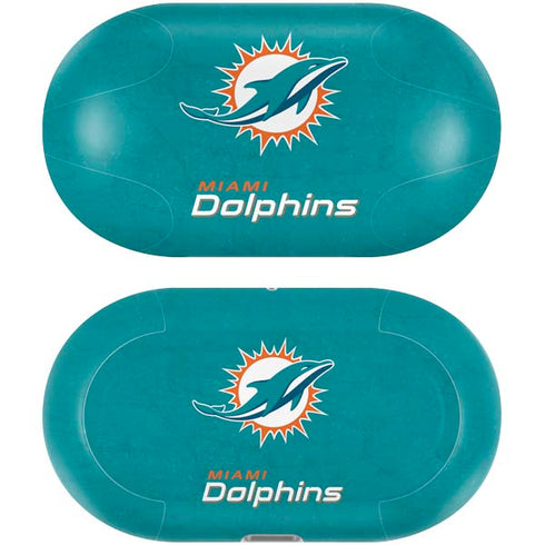 NFL Miami Dolphins Distressed- Aqua Galaxy Buds Plus Skin