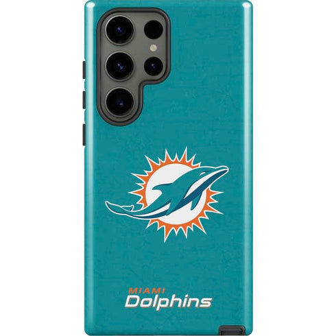 NFL Miami Dolphins Distressed- Aqua Galaxy S23 Ultra Pro Case