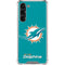 NFL Miami Dolphins Distressed- Aqua Galaxy S24 FE Clear Case