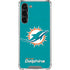 NFL Miami Dolphins Distressed- Aqua Galaxy S24 FE Clear Case