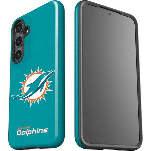 NFL Miami Dolphins Distressed- Aqua Galaxy S25 Impact Case