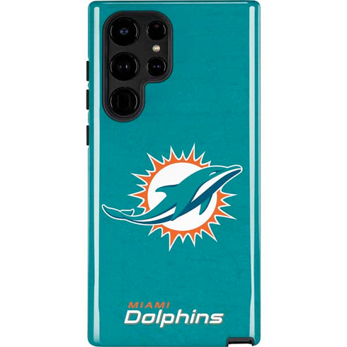 NFL Miami Dolphins Distressed- Aqua Galaxy Cases