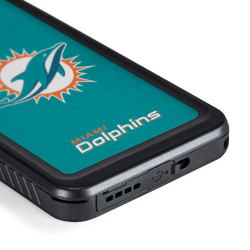 NFL Miami Dolphins Distressed- Aqua Galaxy S24 Waterproof Case