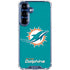 NFL Miami Dolphins Distressed- Aqua Galaxy S25 Plus Clear Case