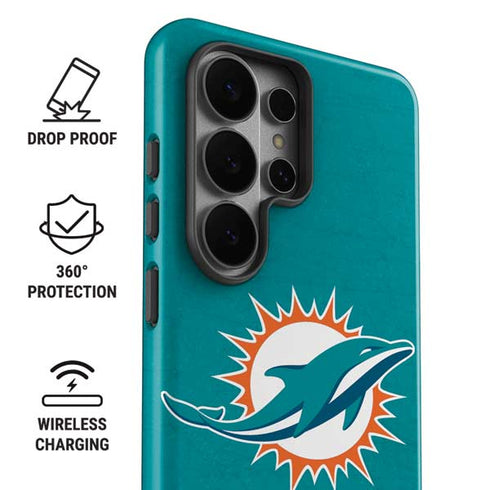 NFL Miami Dolphins Distressed- Aqua Galaxy S26 Ultra Impact Case