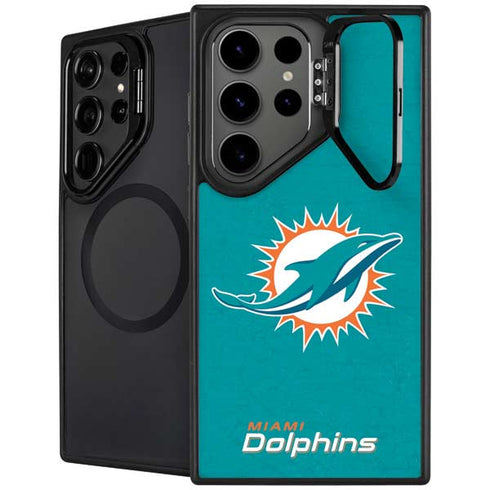 NFL Miami Dolphins Distressed- Aqua Galaxy S26 Ultra Kickstand Case