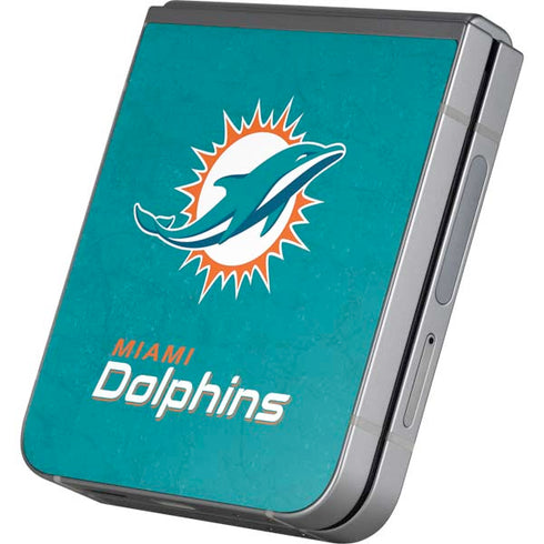 NFL Miami Dolphins Distressed- Aqua Galaxy Z Flip6 Skin
