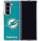NFL Miami Dolphins Distressed- Aqua Galaxy Z Fold5 5G Clear Case