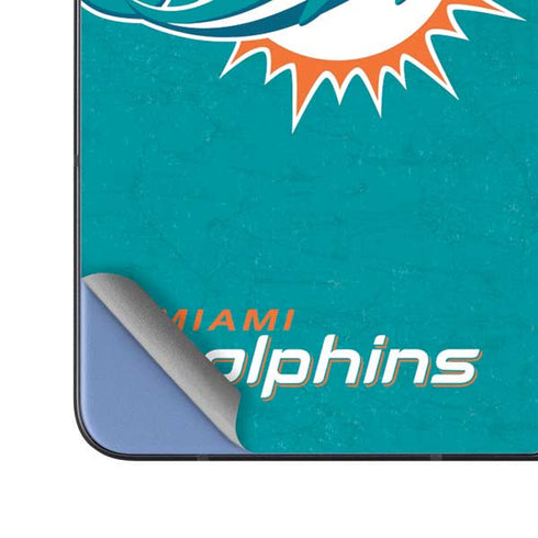 NFL Miami Dolphins Distressed- Aqua Galaxy Z Fold5 5G Skin