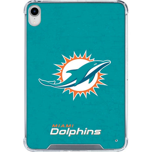 NFL Miami Dolphins Distressed- Aqua iPad 11th Gen (2025) Clear Case