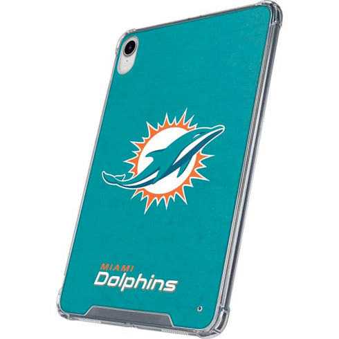 NFL Miami Dolphins Distressed- Aqua iPad 11th Gen (2025) Clear Case
