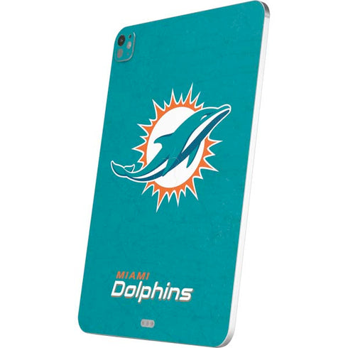 NFL Miami Dolphins Distressed- Aqua iPad Pro 13in M4 (2024) Skin