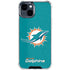 NFL Miami Dolphins Distressed- Aqua iPhone 15 Clear Case
